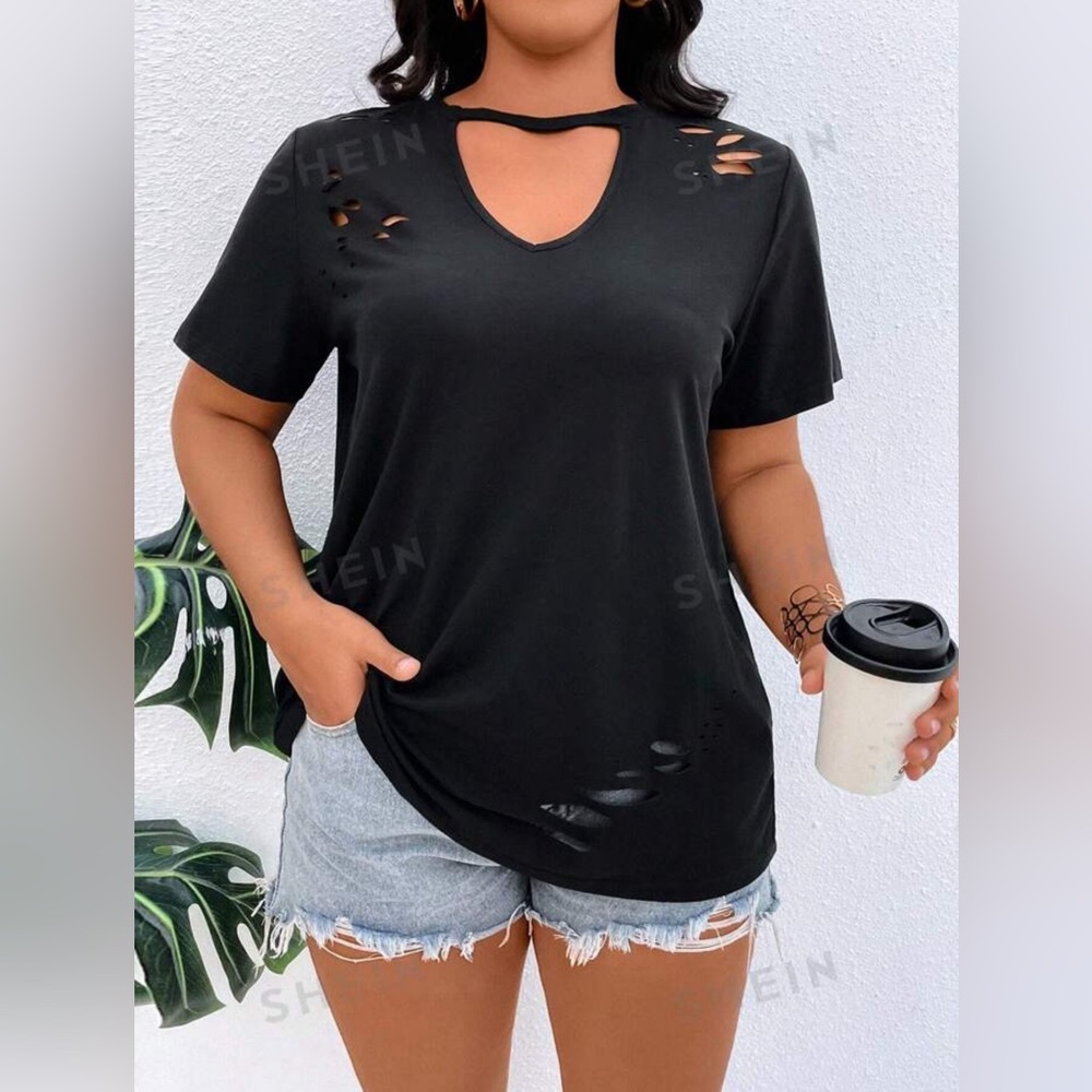 SHEIN Curve Ripper Shirt sz. XL